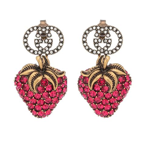 gucci strawberry earrings|gucci bamboo handbags.